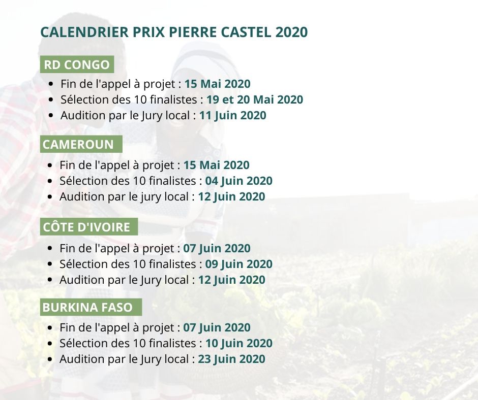 Calendrier Prix Pierre Castel 2020