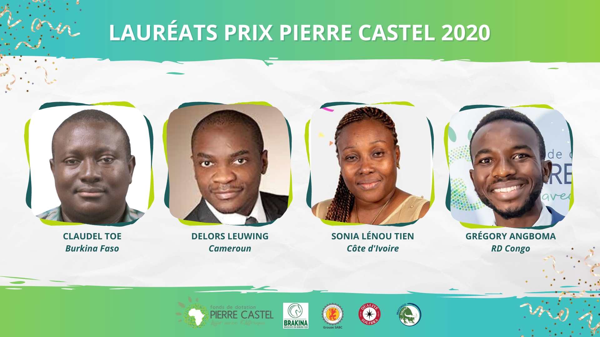 Lauréats Prix Pierre Castel 2020