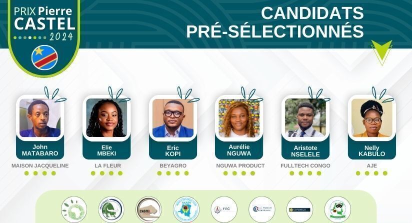 Prix Pierre Castel RDC 2024 - Les 6 finalistes