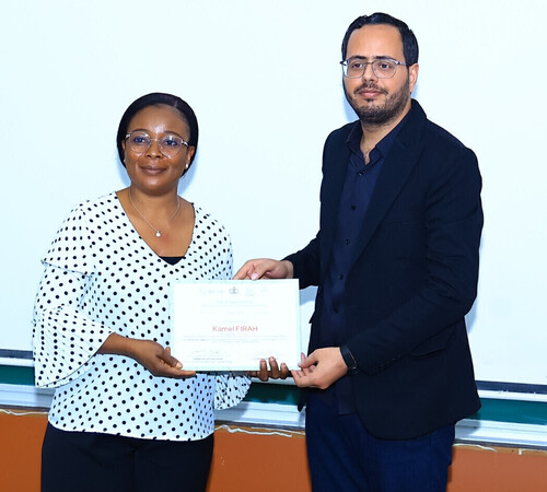 Remise de certificat à Kamel FIRAH - Prix Jeunes Espoirs 2025