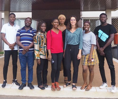 Photo de famille - les étudiants ivoiriens de la Chaire avec Camille Moulène, responsable Côte d'ivoire - Agrisud