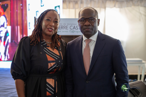 Sylvana Akossi, Solibra et Pierre De Gaétan Njikam, Dir. Général du Fonds